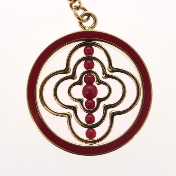 LOUIS VUITTON Fully Flower Charm metal Red Gold M67128 LV Auth EC797 - Picture 2 of 9